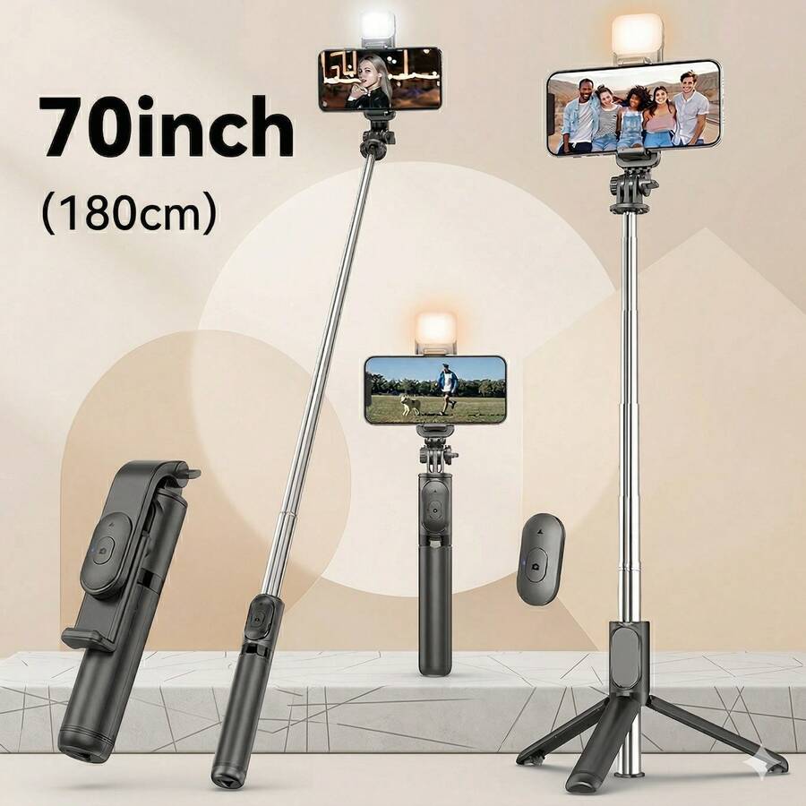 Selfie Stick Tripod - 70 Inch Extendable Selfie Stick Tripod