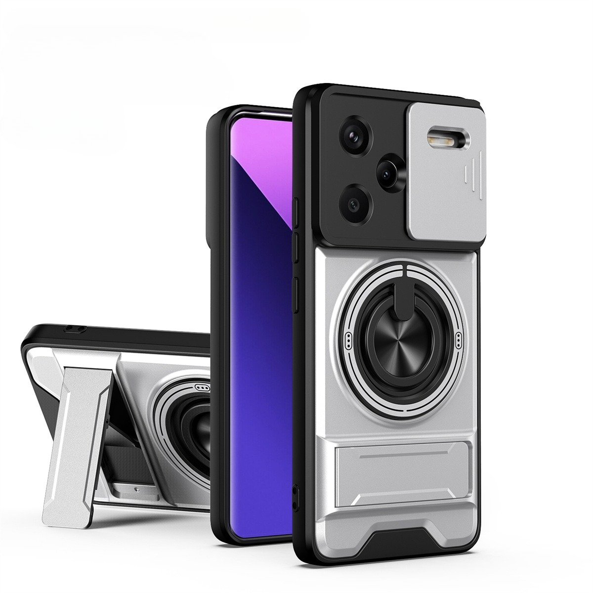 Phone Accessories Ring - Lens Slide Camera Phone Case for