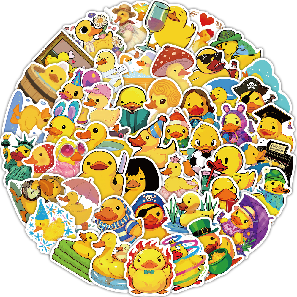 50PCS Cute Yellow Duck Creativ - Yellow Phone Accessories บทวิจารณ์และราคา