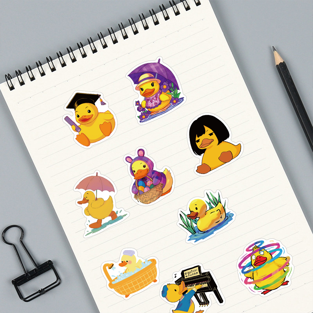 50PCS Cute Yellow Duck Creativ - Yellow Phone Accessories บทวิจารณ์และราคา