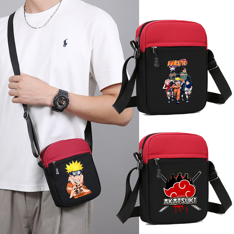 Naruto Boy Canvas Bag Anime Ch - Phone Accessories For Boys บทวิจารณ์และราคา