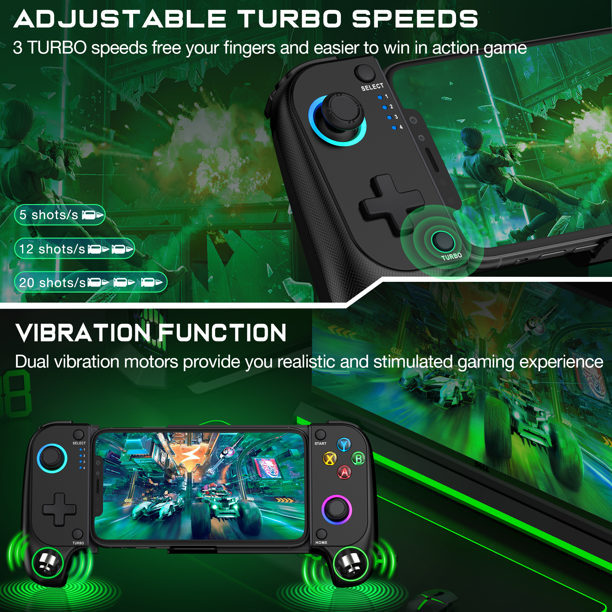 DinoFire Cell Phone Gamepad Jo - Gaming Trigger Phone บทวิจารณ์และราคา