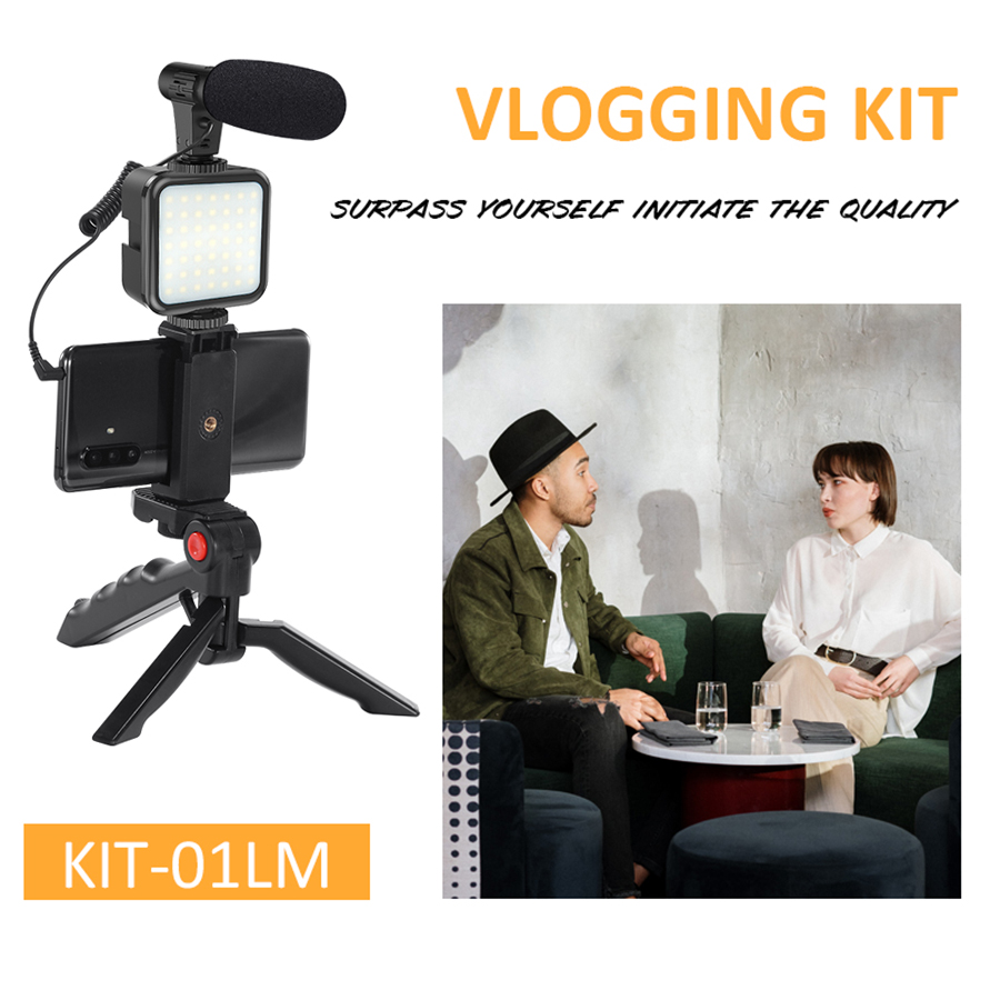 Smartphone Vlogging Kit Video  - Selfie Stick Tripod บทวิจารณ์และราคา