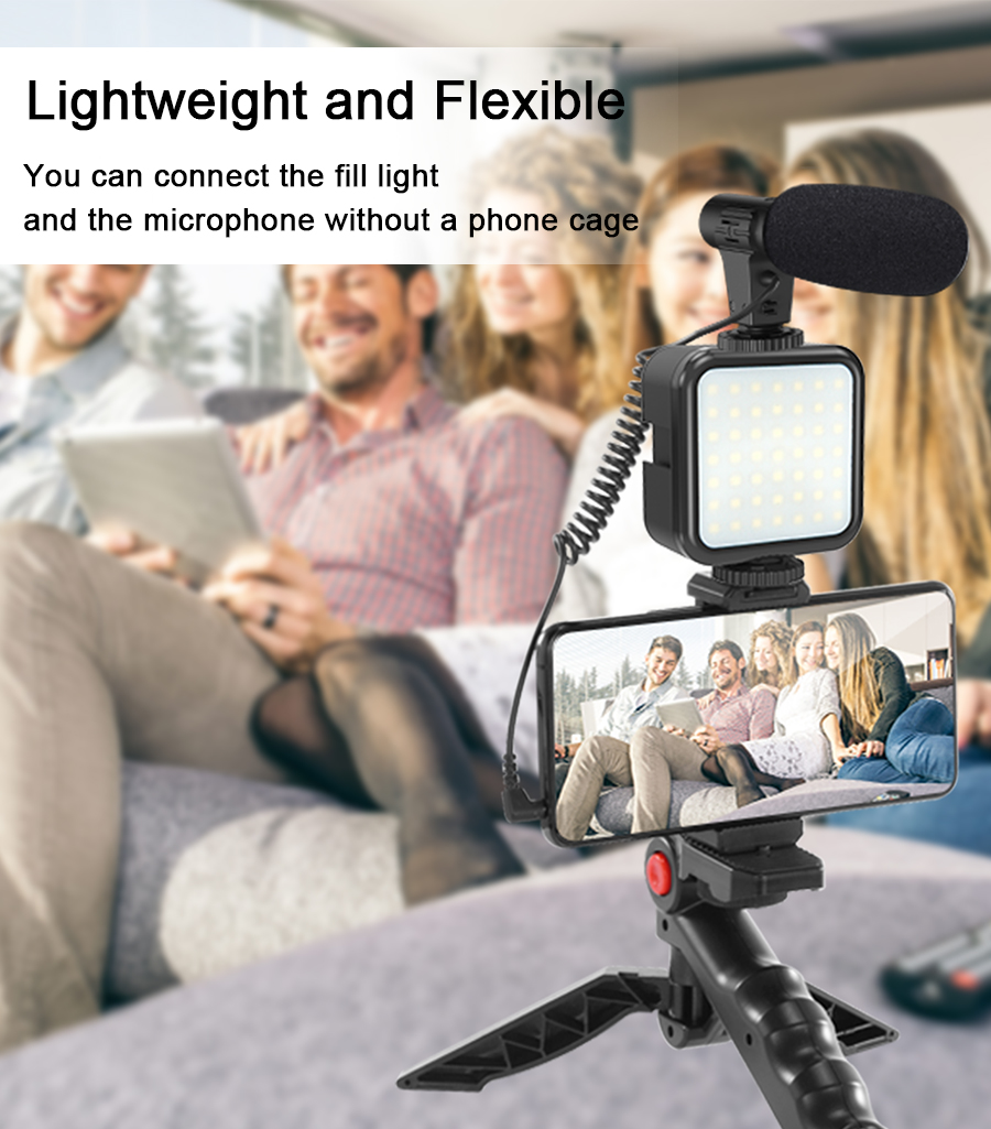 Smartphone Vlogging Kit Video  - Selfie Stick Tripod บทวิจารณ์และราคา
