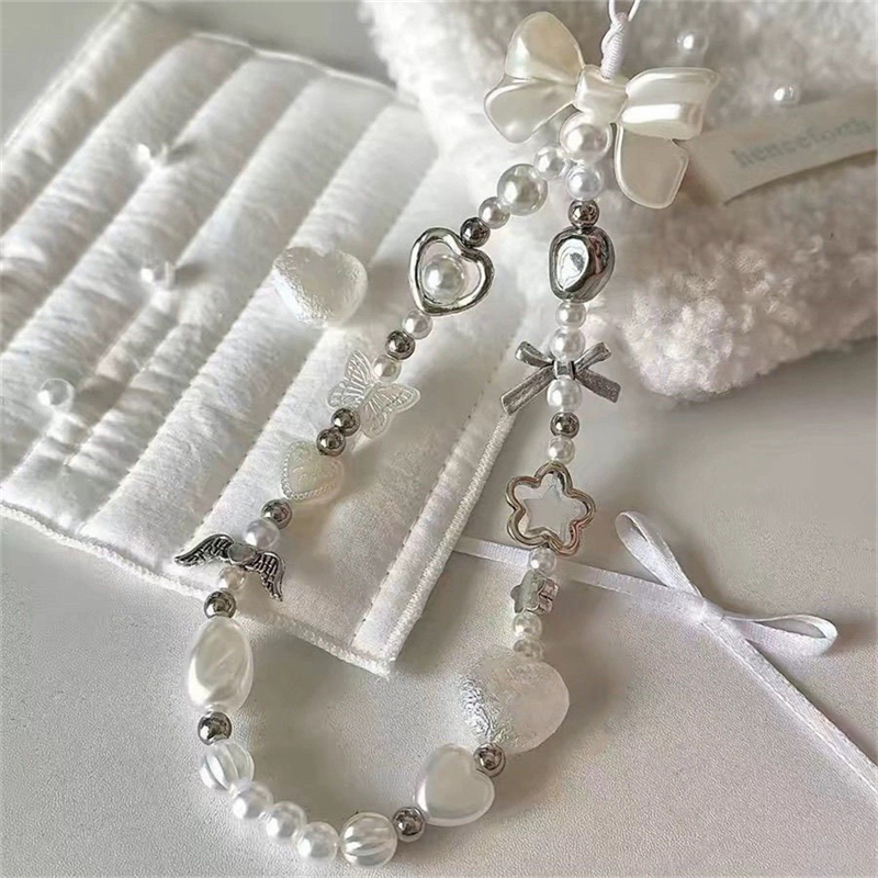 Beaded Phone Chain Charm Lanya - Yellow Phone Accessories บทวิจารณ์และราคา