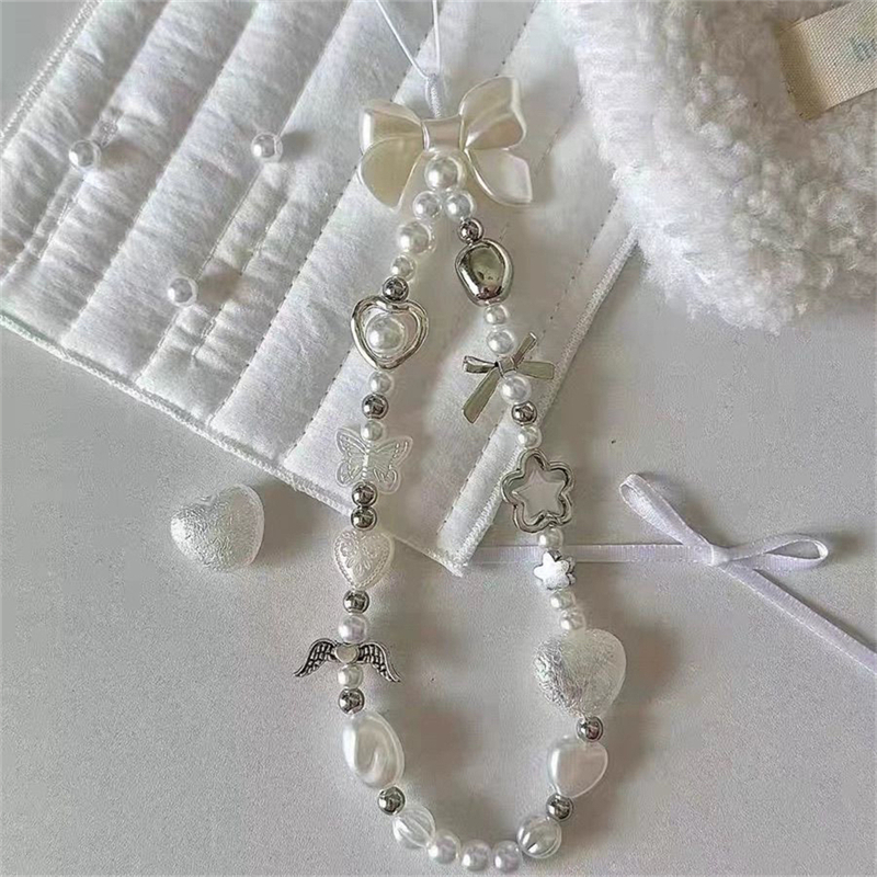 Beaded Phone Chain Charm Lanya - Yellow Phone Accessories บทวิจารณ์และราคา