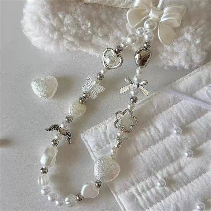 Beaded Phone Chain Charm Lanya - Yellow Phone Accessories บทวิจารณ์และราคา