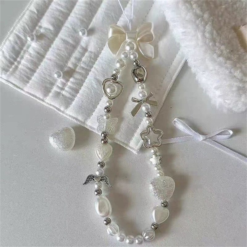 Beaded Phone Chain Charm Lanya - Yellow Phone Accessories บทวิจารณ์และราคา
