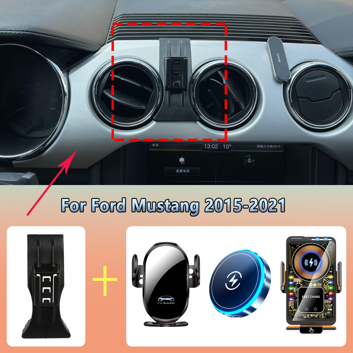 Car Phone Holder vent For Ford - Phone Accessories Rack บทวิจารณ์และราคา
