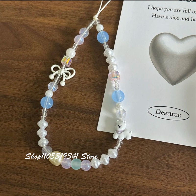 Korean Cute White Bow Puppy Be - Yellow Phone Accessories บทวิจารณ์และราคา