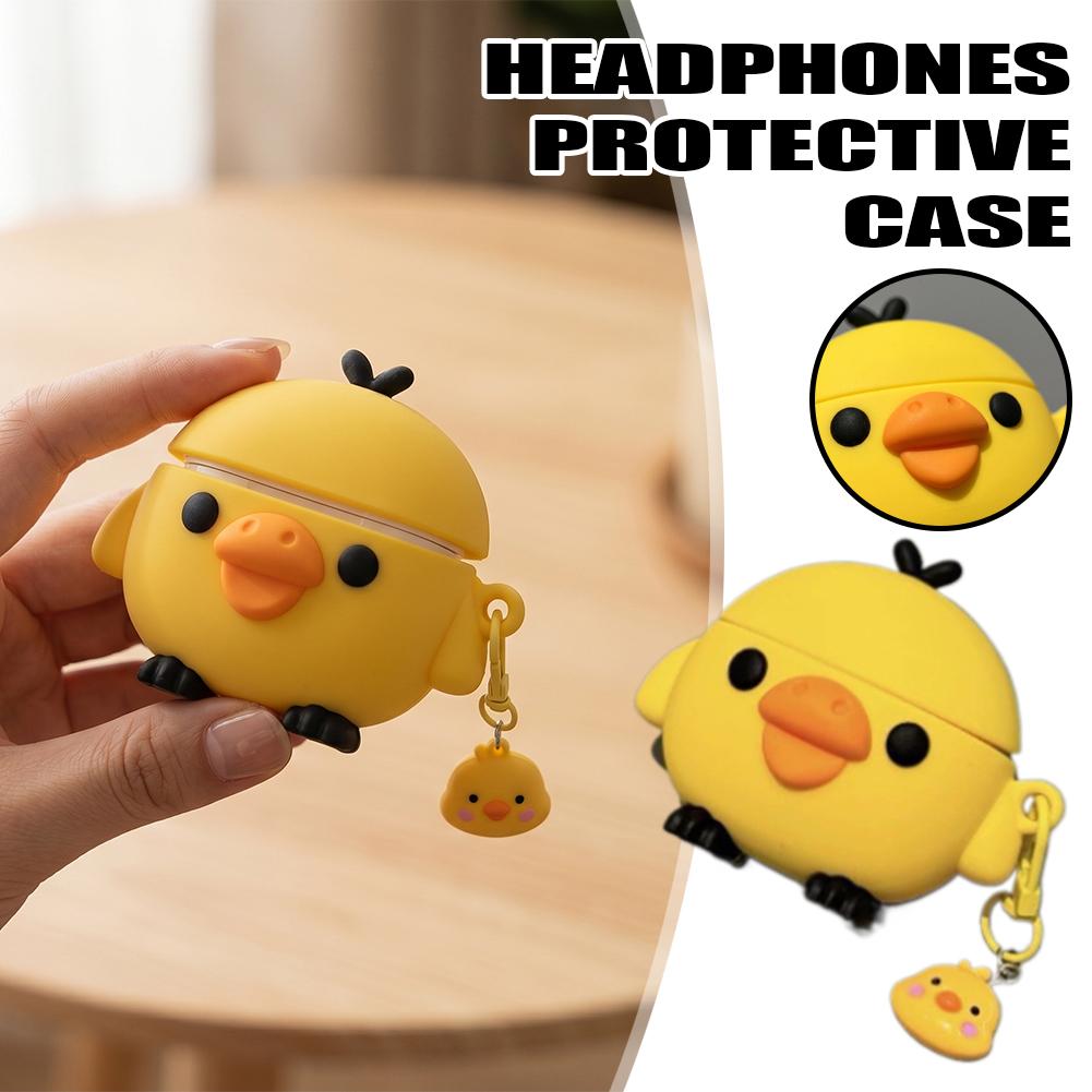Cute 3D Yellow Chick Silicone  - Wireless Earbuds Case บทวิจารณ์และราคา
