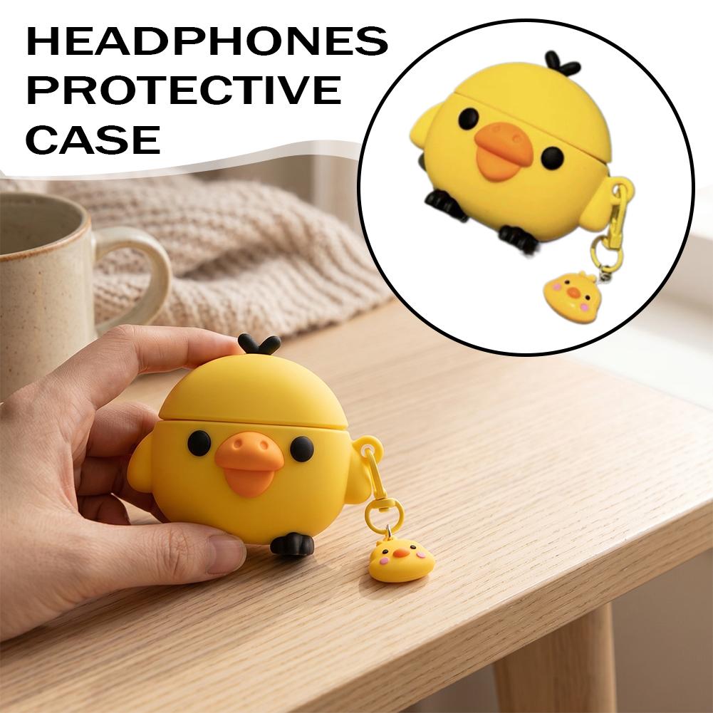 Cute 3D Yellow Chick Silicone  - Wireless Earbuds Case บทวิจารณ์และราคา