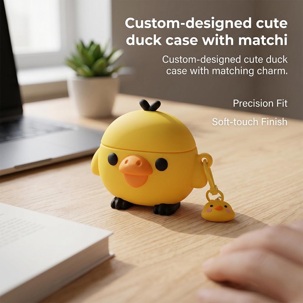 Cute 3D Yellow Chick Silicone  - Wireless Earbuds Case บทวิจารณ์และราคา