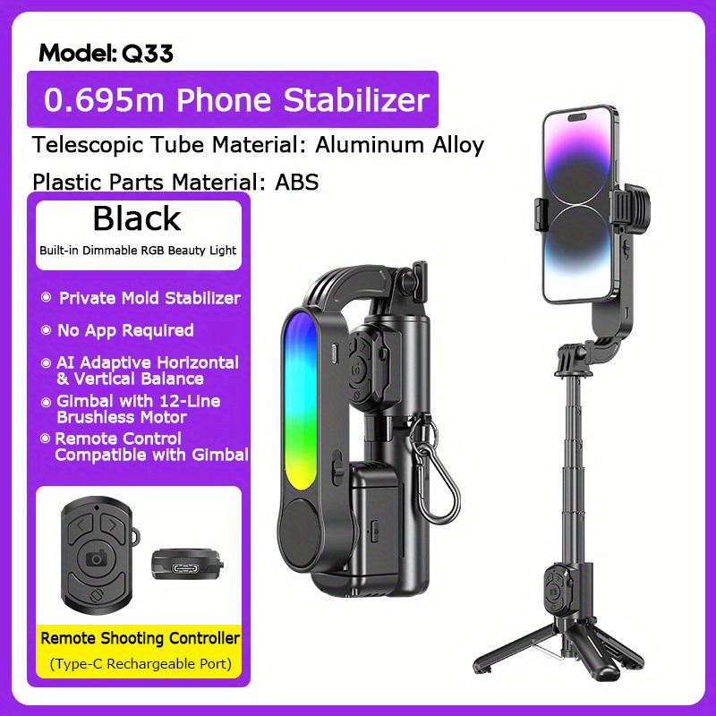 Q33 Smart Stabilizer Phone Sel - Selfie Stick Tripod บทวิจารณ์และราคา