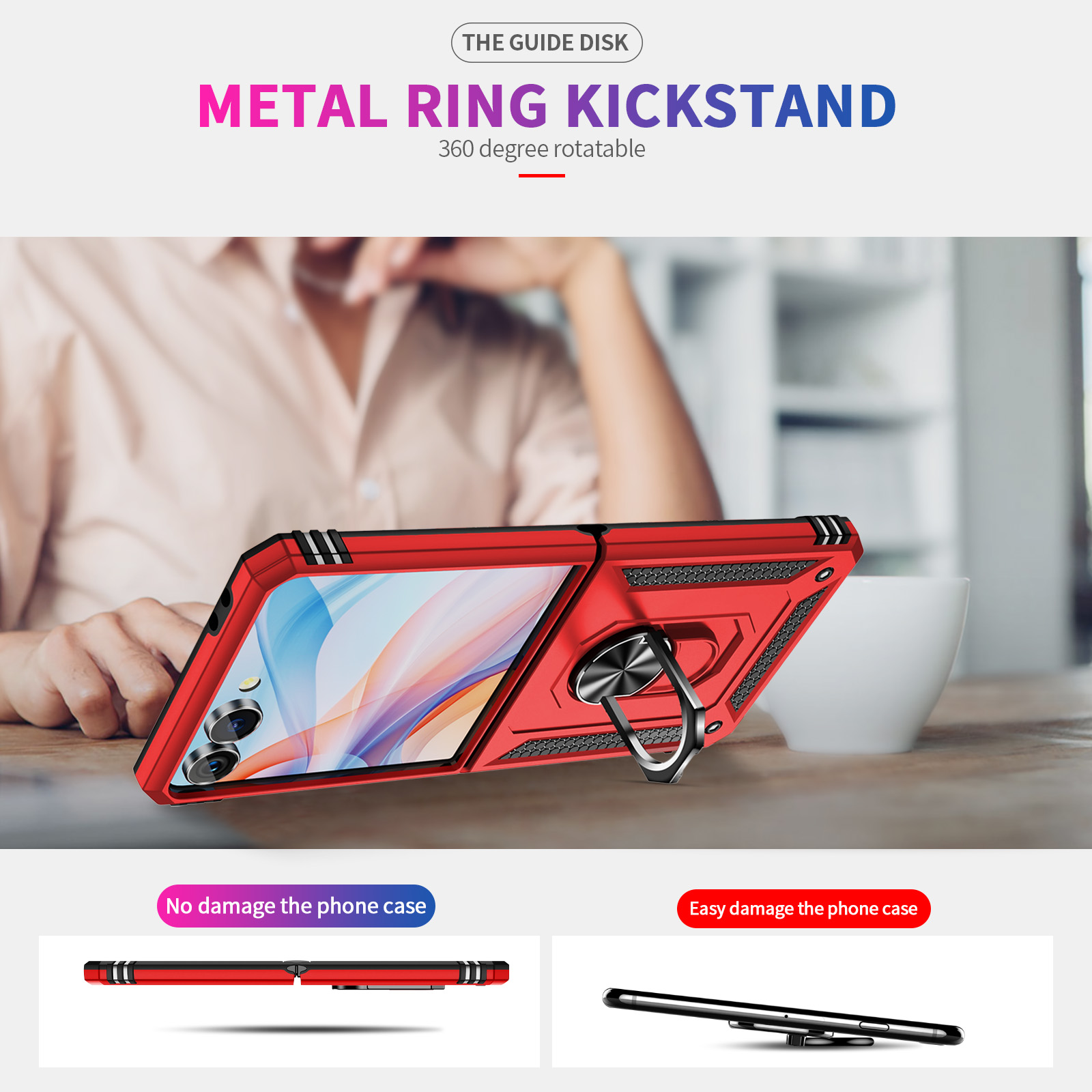 Military-grade Shockproof Phon - Phone Accessories Ring บทวิจารณ์และราคา