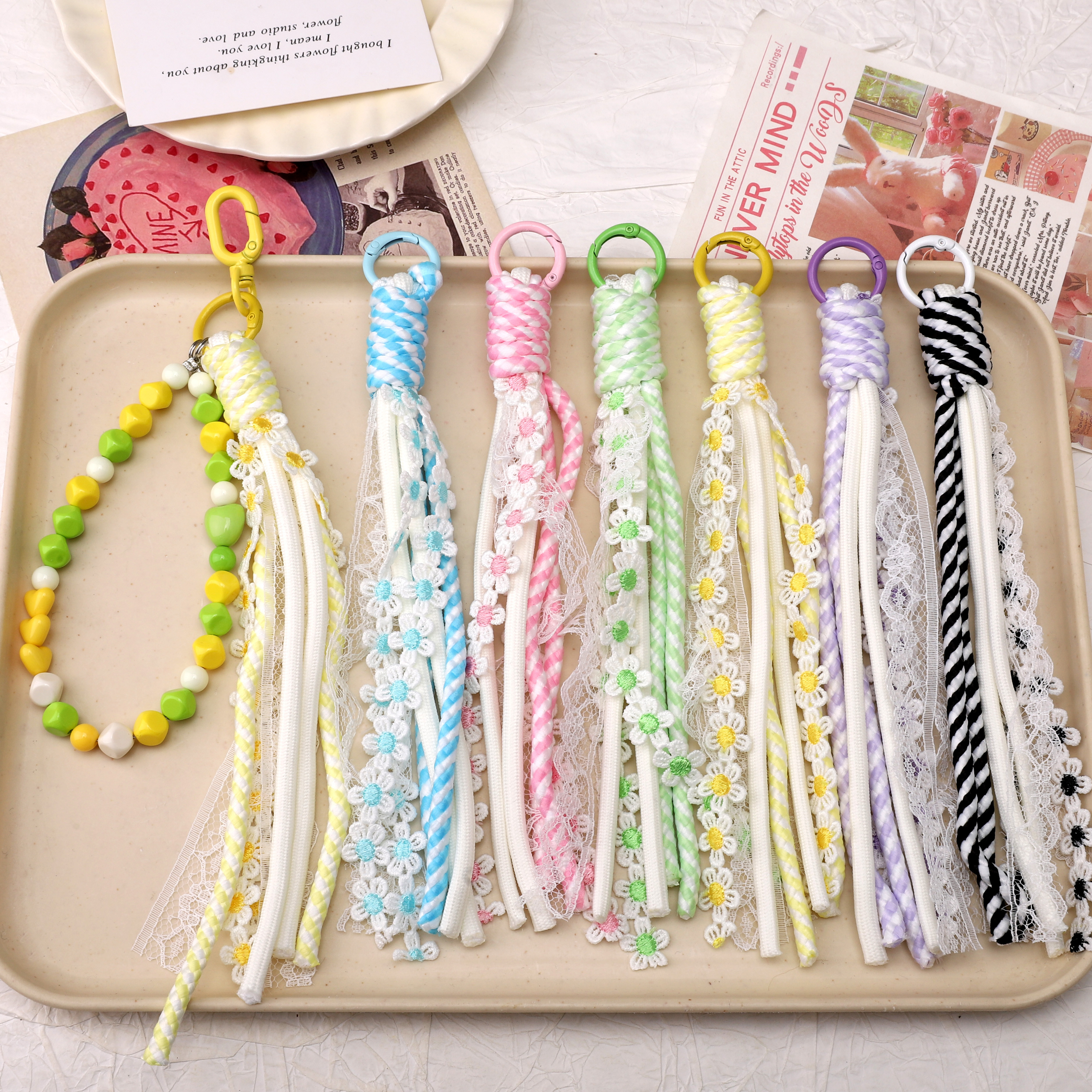 1pc Alloy Keyrings And Polyest - Phone Accessories Jewelry บทวิจารณ์และราคา