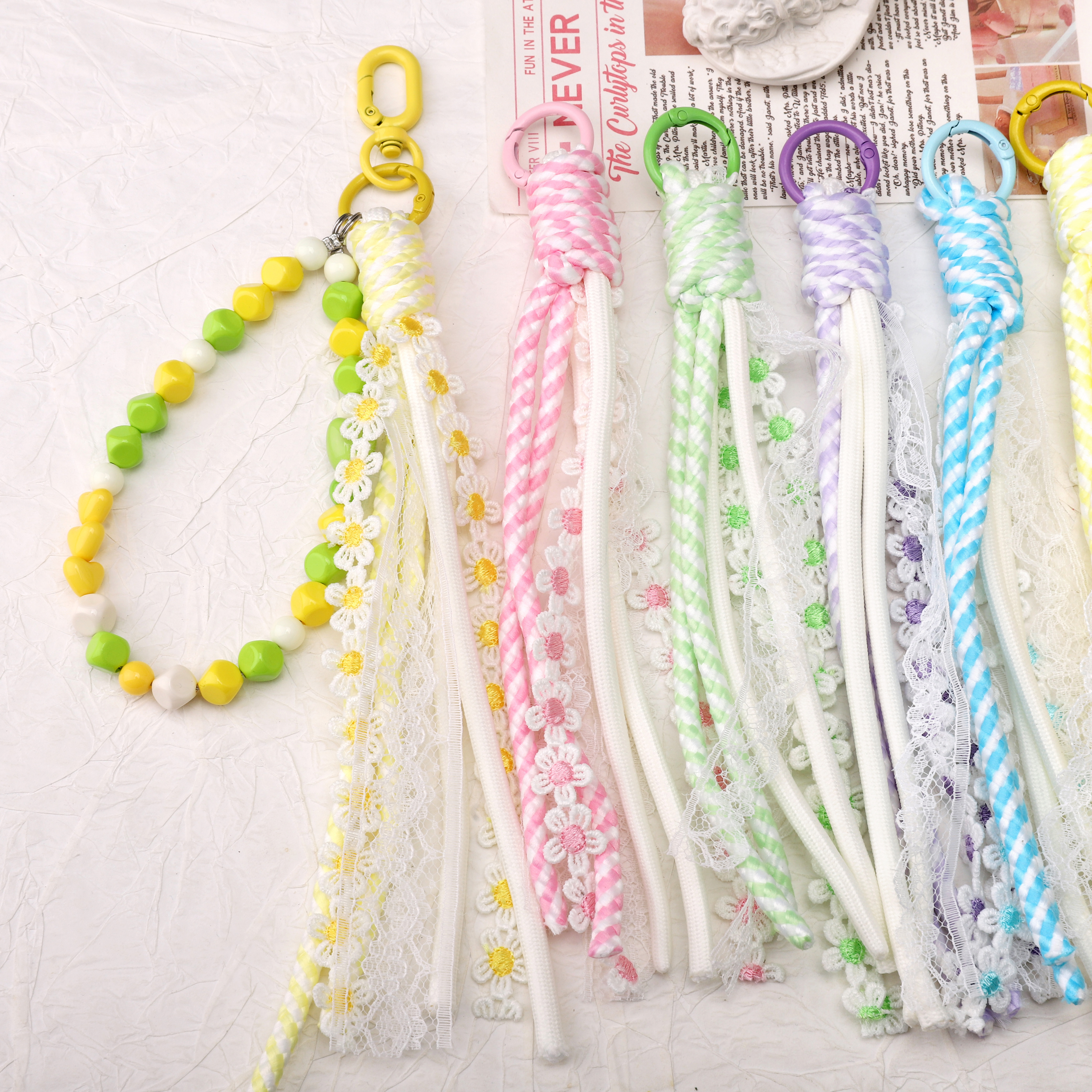 1pc Alloy Keyrings And Polyest - Phone Accessories Jewelry บทวิจารณ์และราคา