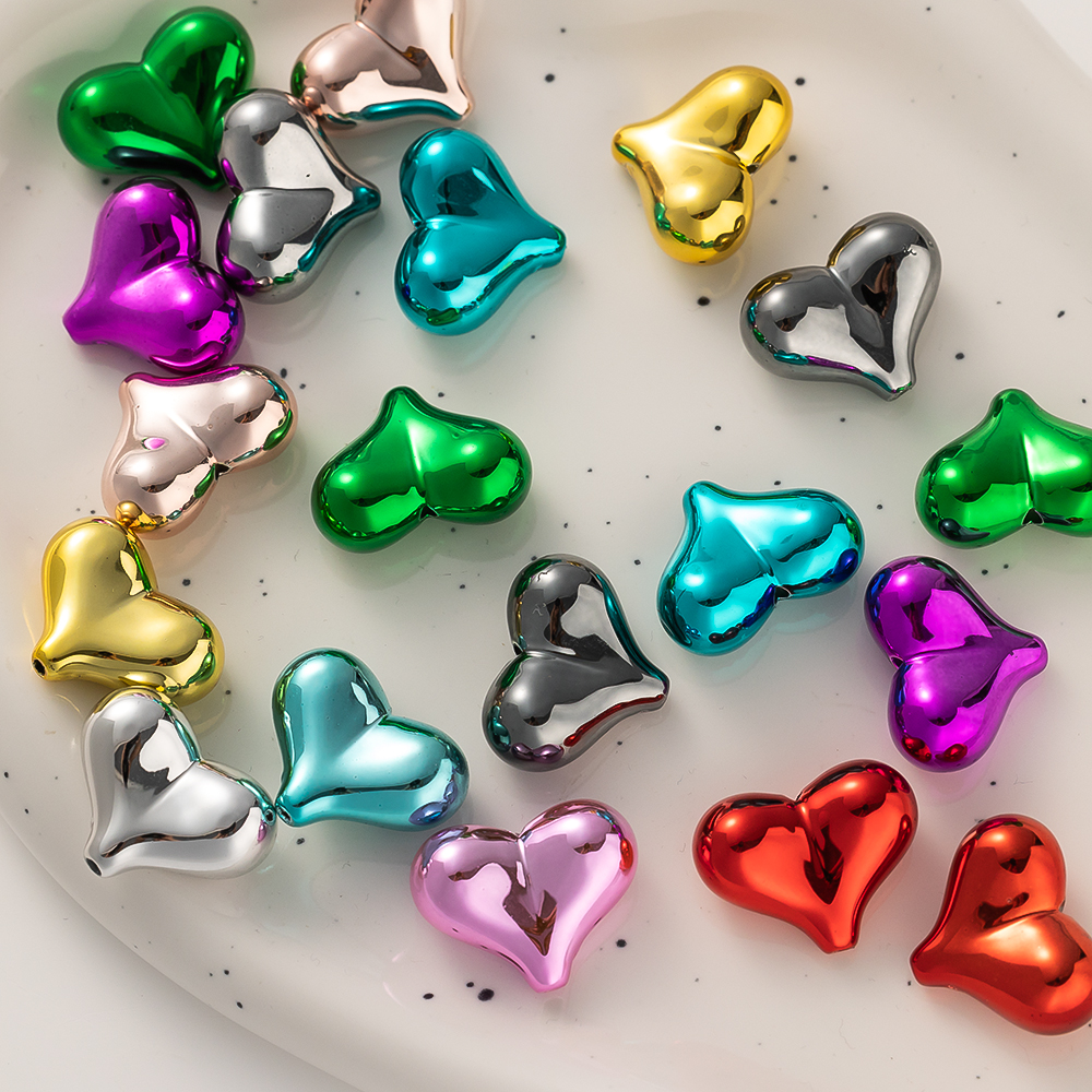 10pcs Colorful Acrylic Heart L - Phone Accessories Jewelry บทวิจารณ์และราคา