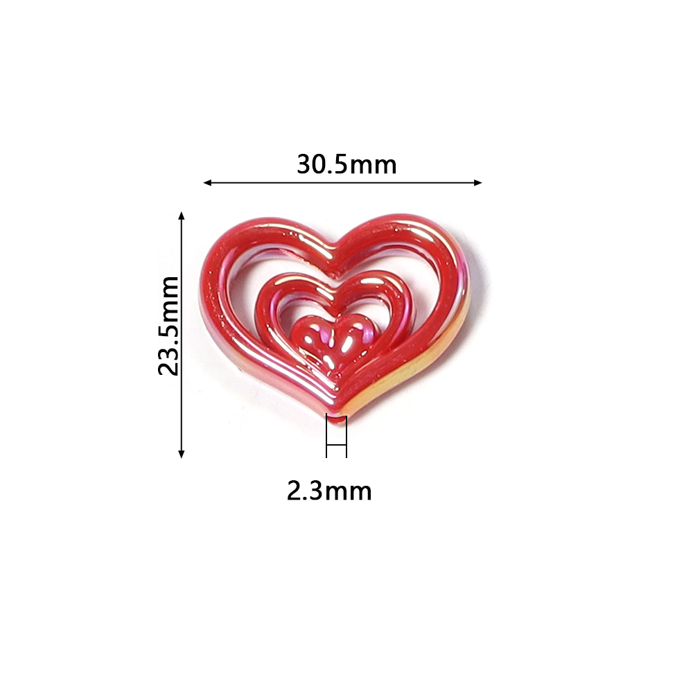 5pcs Acrylic Hollow Heart Bead - Phone Accessories Jewelry บทวิจารณ์และราคา