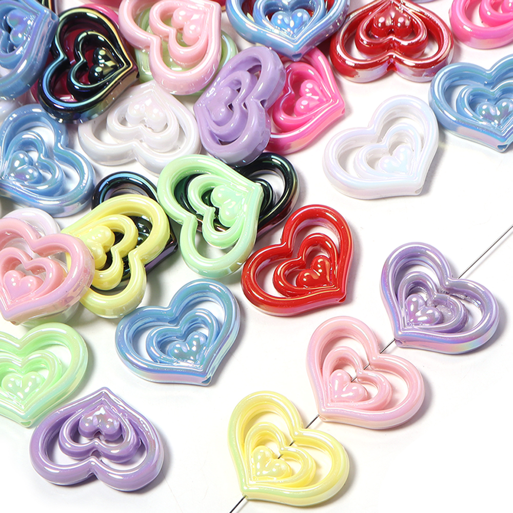 5pcs Acrylic Hollow Heart Bead - Phone Accessories Jewelry บทวิจารณ์และราคา
