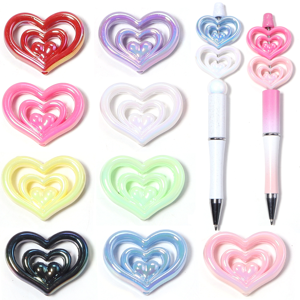 5pcs Acrylic Hollow Heart Bead - Phone Accessories Jewelry บทวิจารณ์และราคา