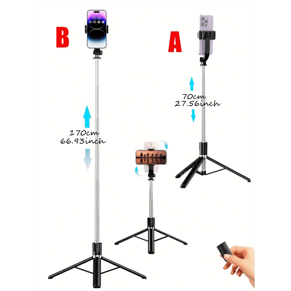1pc Portable Selfie Stick With - Selfie Stick Tripod บทวิจารณ์และราคา