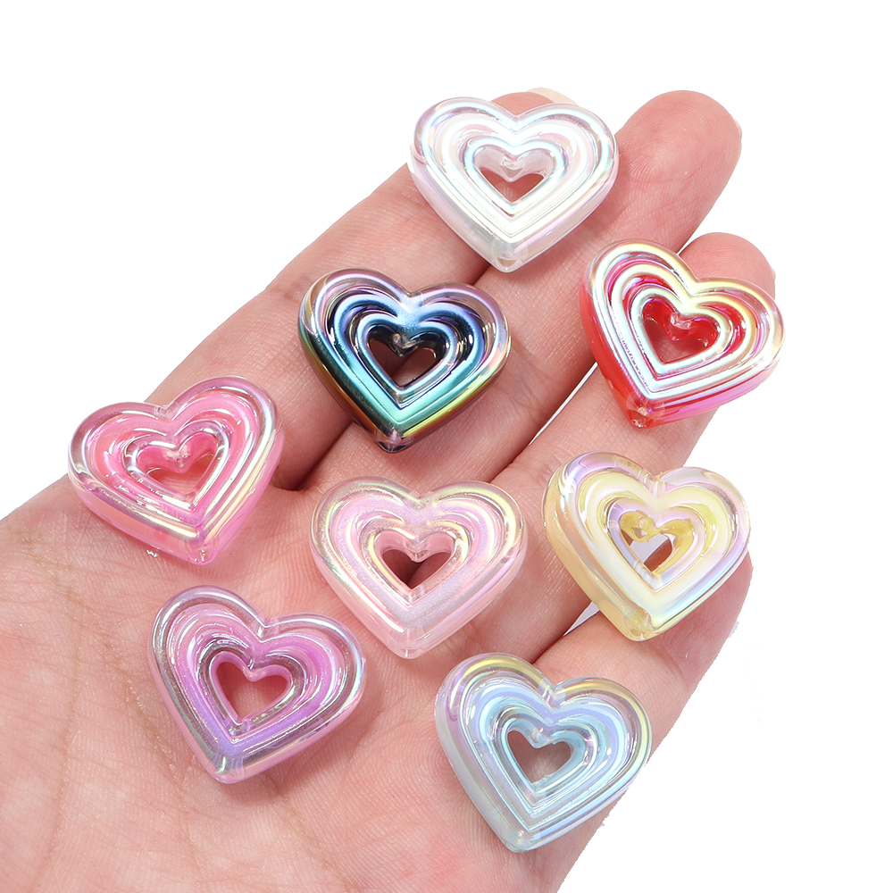 10pcs Transparent Heart Vertic - Phone Accessories Jewelry บทวิจารณ์และราคา