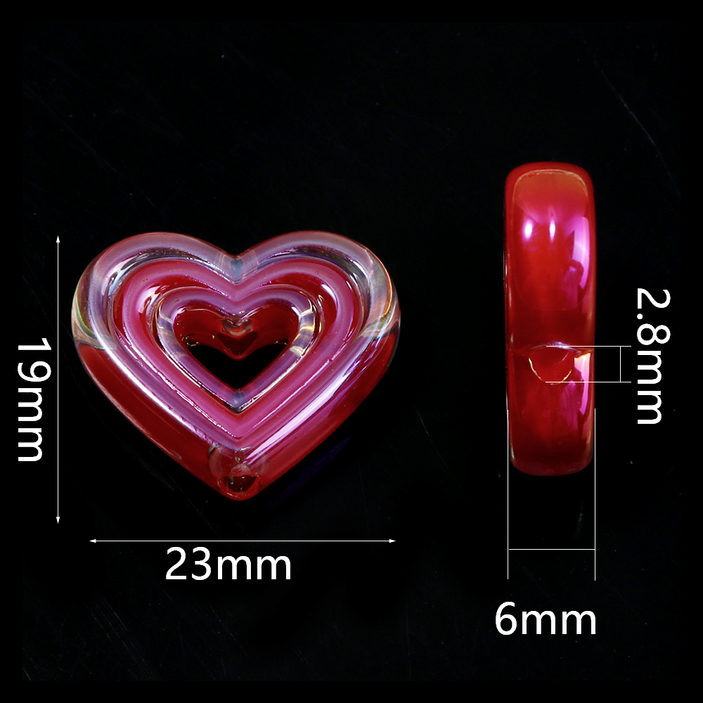 10pcs Transparent Heart Vertic - Phone Accessories Jewelry บทวิจารณ์และราคา