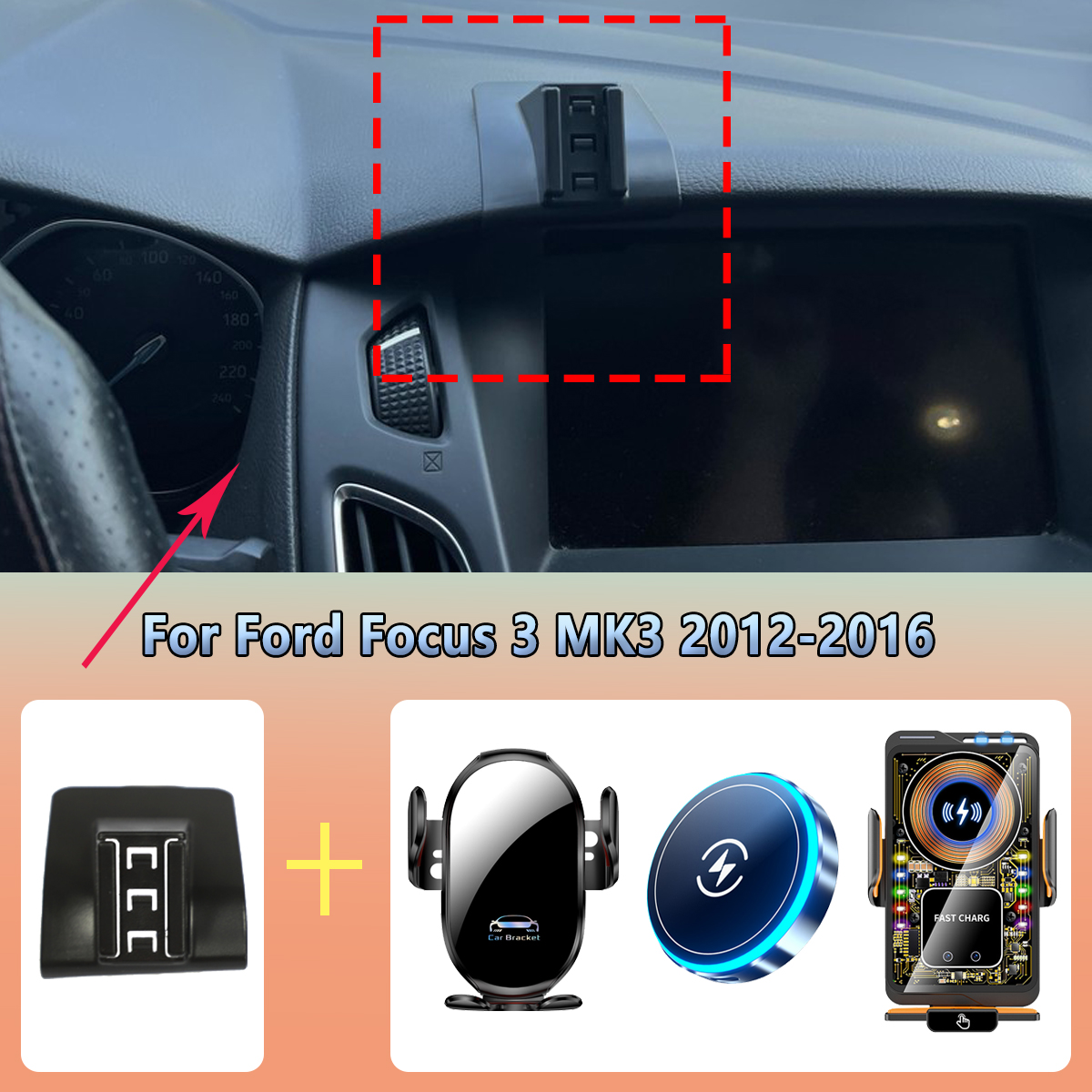 Car Phone Holder vent For Ford - Phone Accessories Rack บทวิจารณ์และราคา