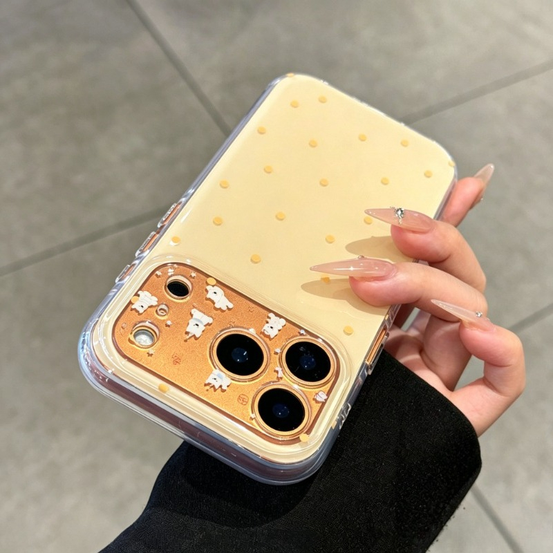 Fashion Cute Yellow Polka Dot  - Yellow Phone Accessories บทวิจารณ์และราคา