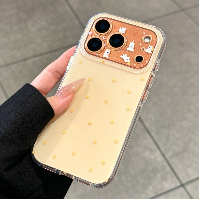 Fashion Cute Yellow Polka Dot  - Yellow Phone Accessories บทวิจารณ์และราคา