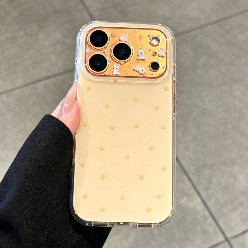 Fashion Cute Yellow Polka Dot  - Yellow Phone Accessories บทวิจารณ์และราคา