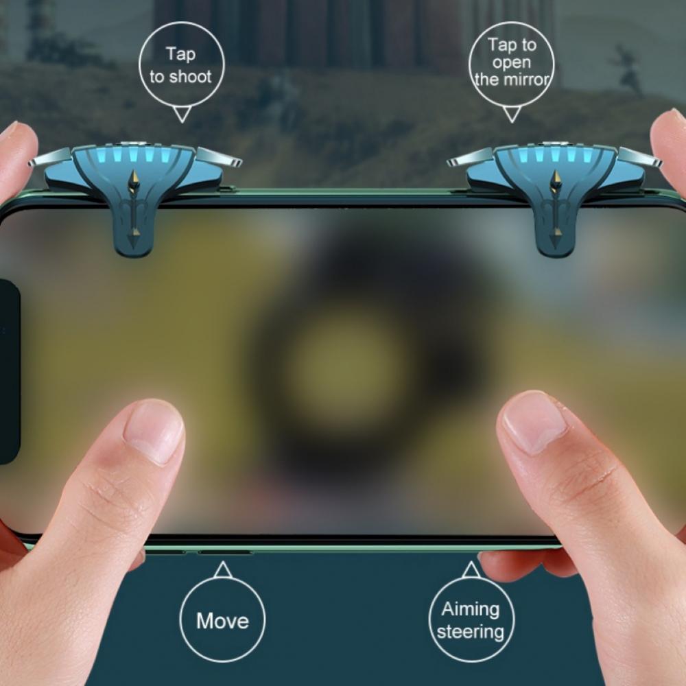 2Pcs F01 Metal Buttons Mobile  - Gaming Trigger Phone บทวิจารณ์และราคา