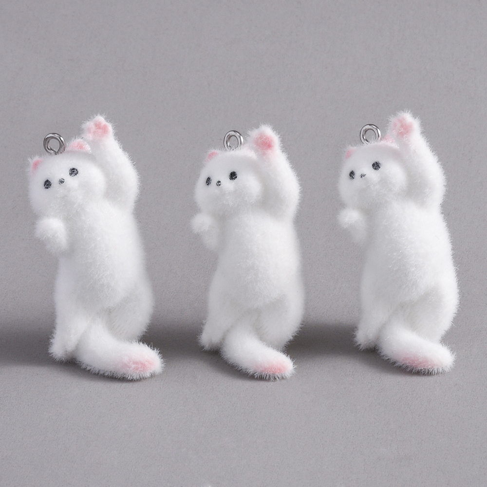 2pcs Flocking Little Cat Resin - Phone Accessories Jewelry บทวิจารณ์และราคา