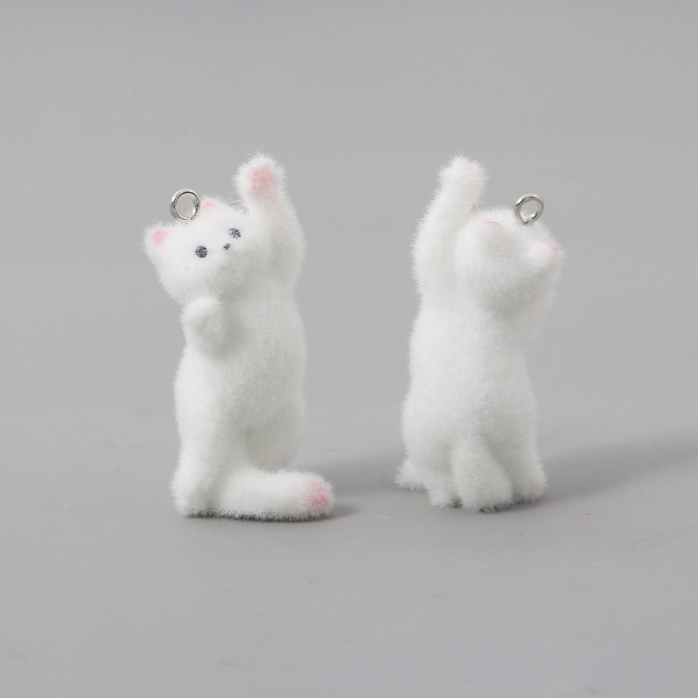 2pcs Flocking Little Cat Resin - Phone Accessories Jewelry บทวิจารณ์และราคา