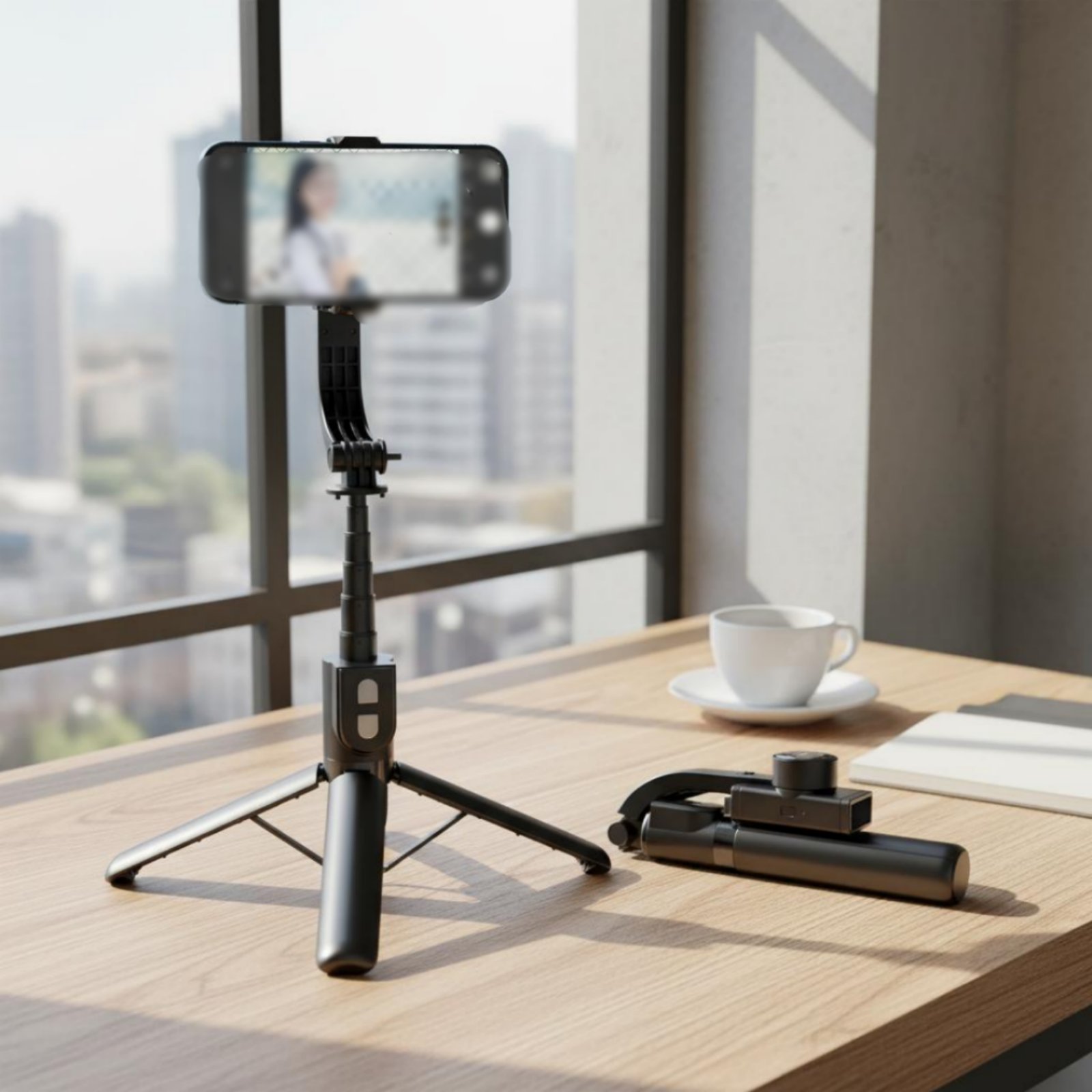 Gimbal Stabilizer Selfie Stick - Selfie Stick Tripod บทวิจารณ์และราคา