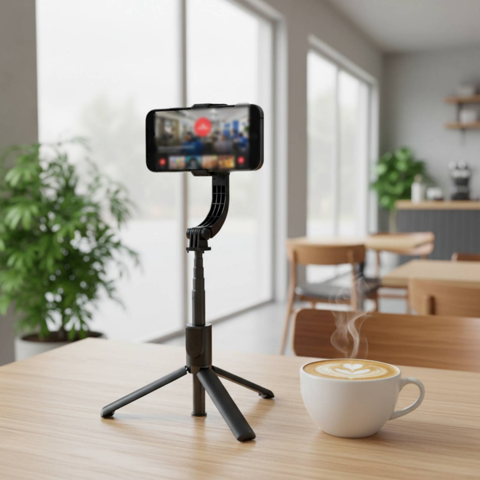 Gimbal Stabilizer Selfie Stick - Selfie Stick Tripod บทวิจารณ์และราคา