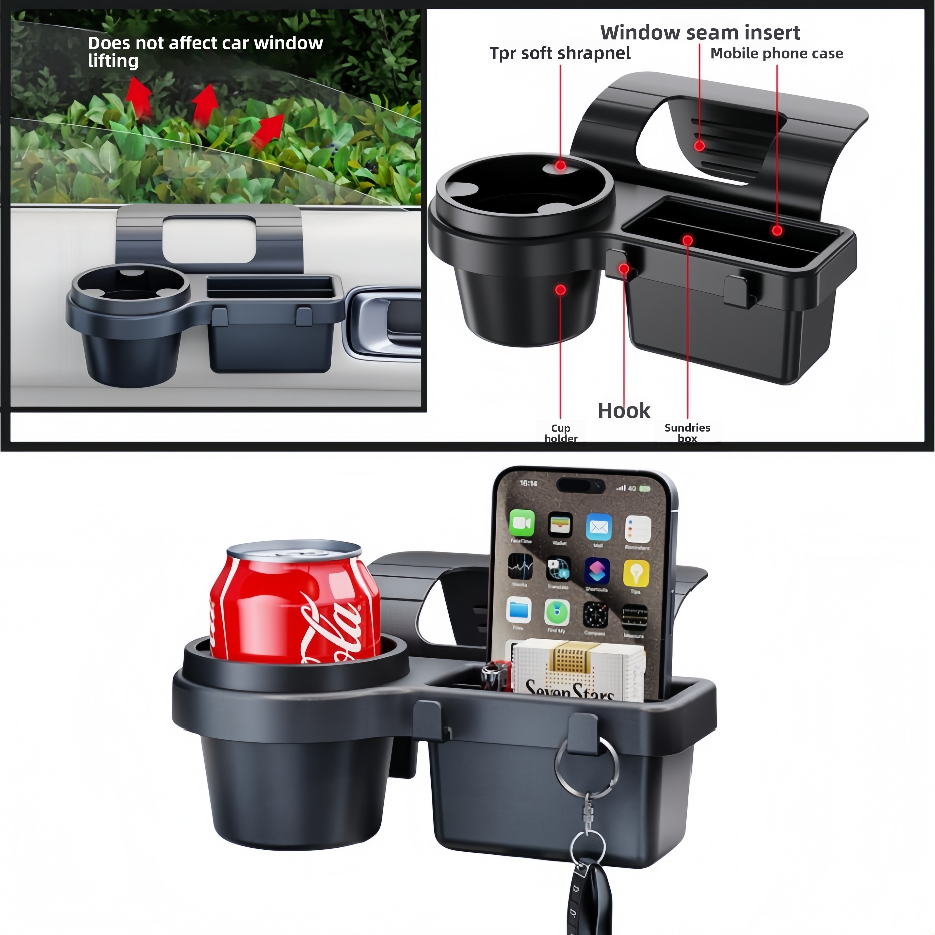 Car Cup Holder Phone Mount Org - Phone Accessories Rack บทวิจารณ์และราคา