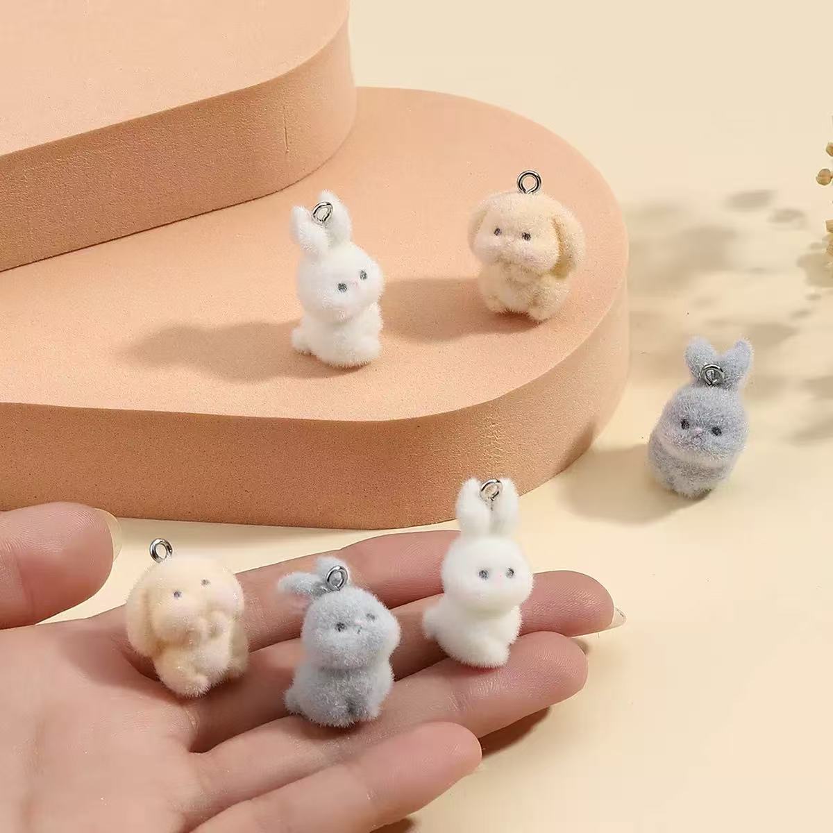 10pcs Flocking Little Rabbit R - Phone Accessories Jewelry บทวิจารณ์และราคา