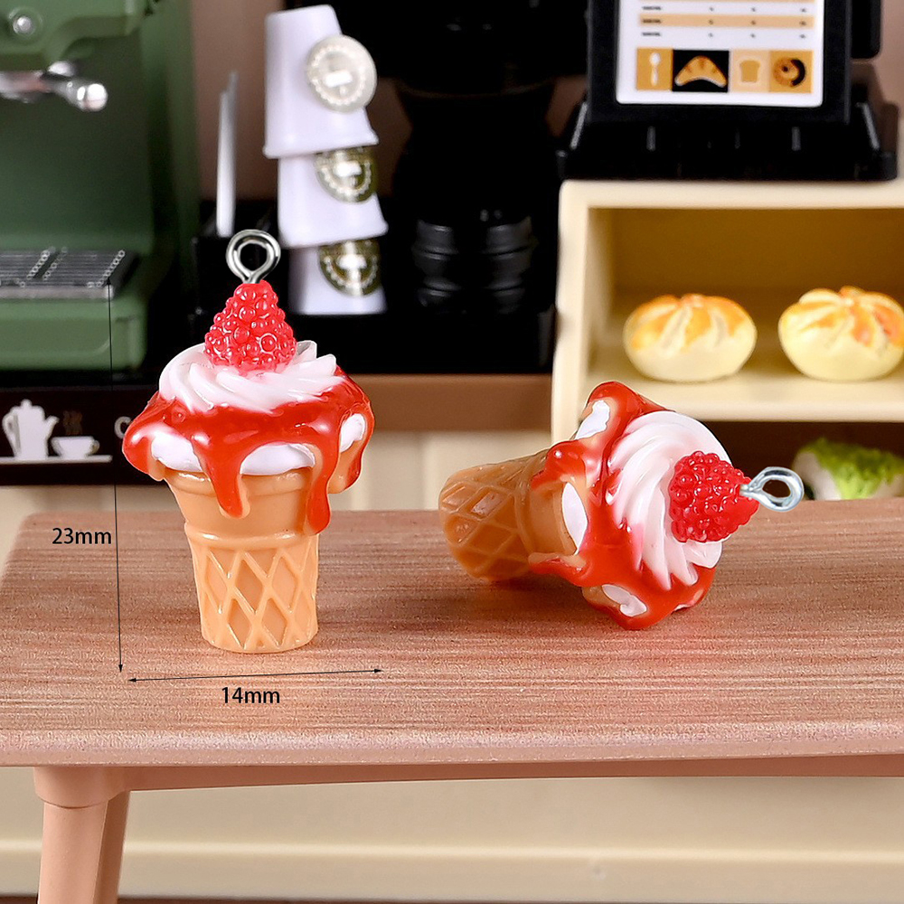 10pcs Strawberry Jam Ice Cream - Phone Accessories Jewelry บทวิจารณ์และราคา