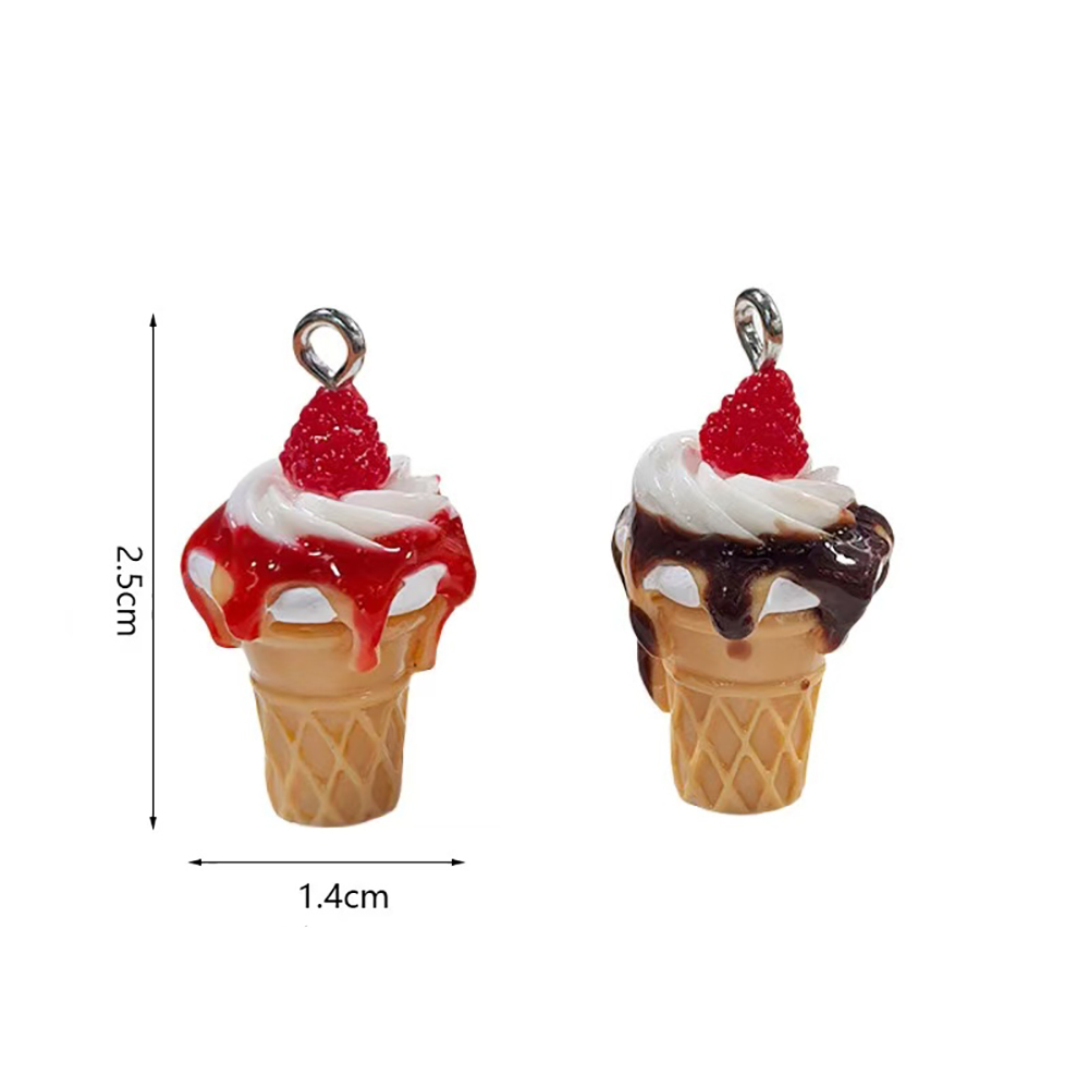 10pcs Strawberry Jam Ice Cream - Phone Accessories Jewelry บทวิจารณ์และราคา