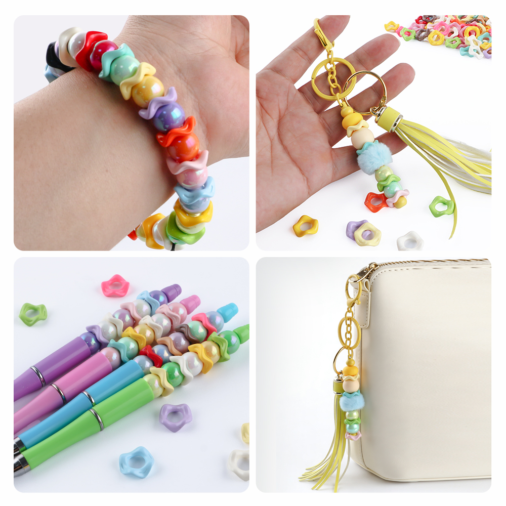 25Pcs15MM Wavy Big Hole Stack  - Phone Accessories Jewelry บทวิจารณ์และราคา
