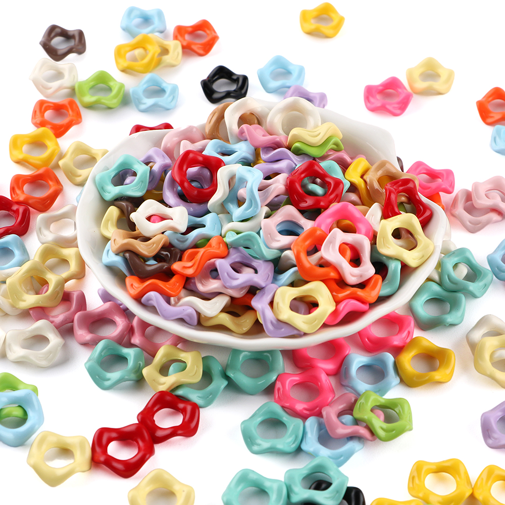 25Pcs15MM Wavy Big Hole Stack  - Phone Accessories Jewelry บทวิจารณ์และราคา